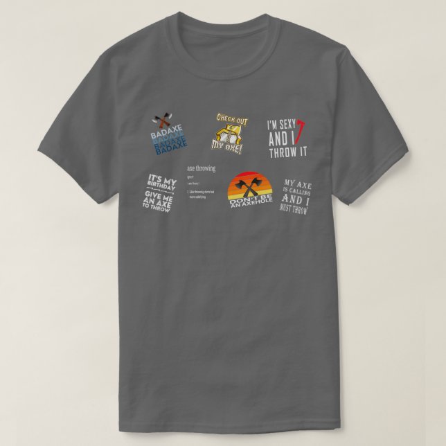 Axe Throwing Pack Black Bg Axe Throwing Classic TS T-Shirt (Design Front)