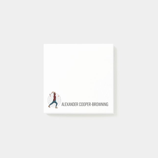 Axe Throwing Post-it Notes (Front)