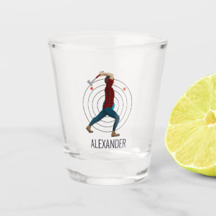 Axe Throwing Shot Glass