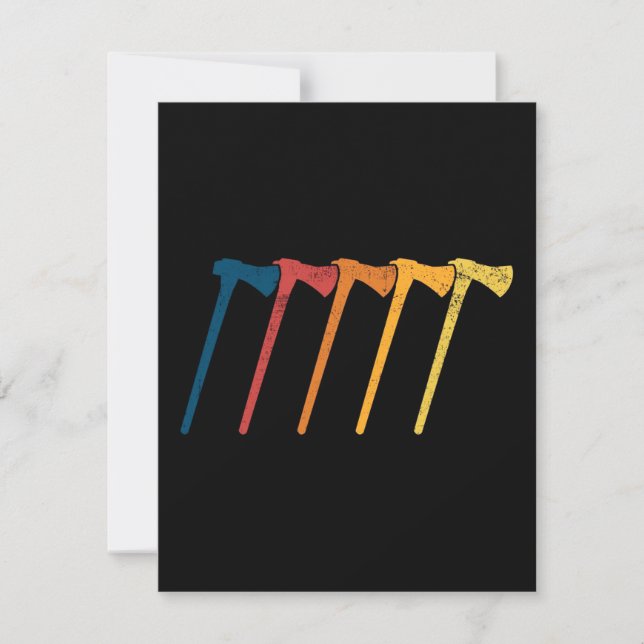 Axe throwing throwing axe invitation (Front)