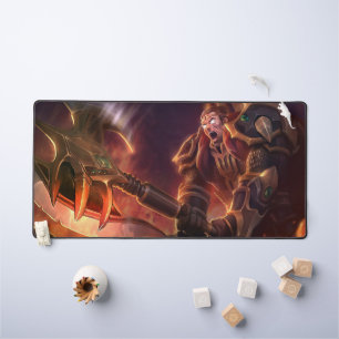 Axe Wielder Gaming Desk Mat Weapon Master Design