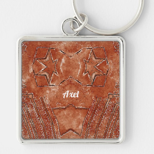AXEL ~ Brown White Black ~  Key Ring (Front)