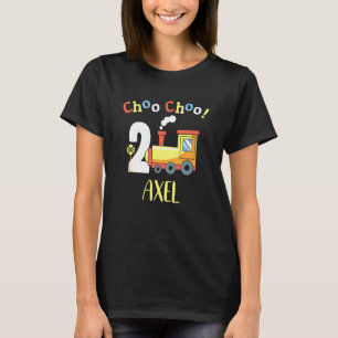 Axel Choo Choo Two Train 2nd Birthday Turning 2 T-Shirt