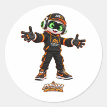 Axel Cute Futuristic AI Robot Character Sticker
