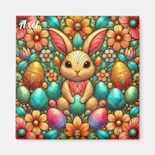 AXEL~ Easter Bunny and Eggs ~ Magnet