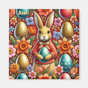 AXEL~ Easter Bunny and Eggs ~ Magnet