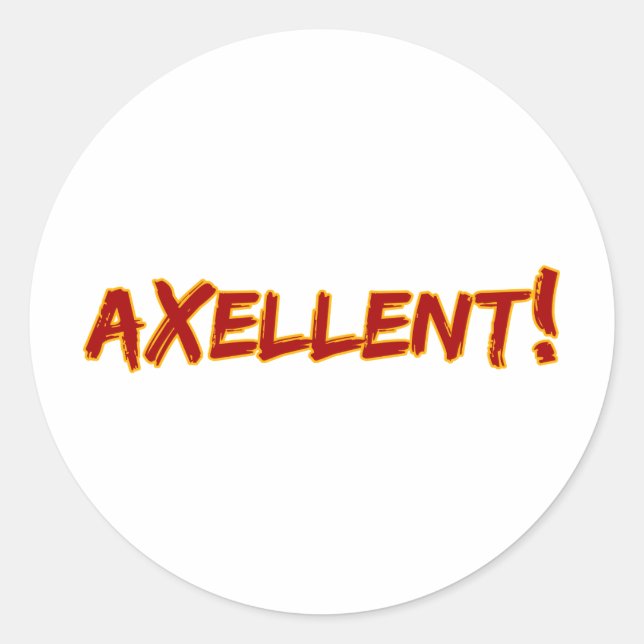 Axellent! Classic Round Sticker (Front)