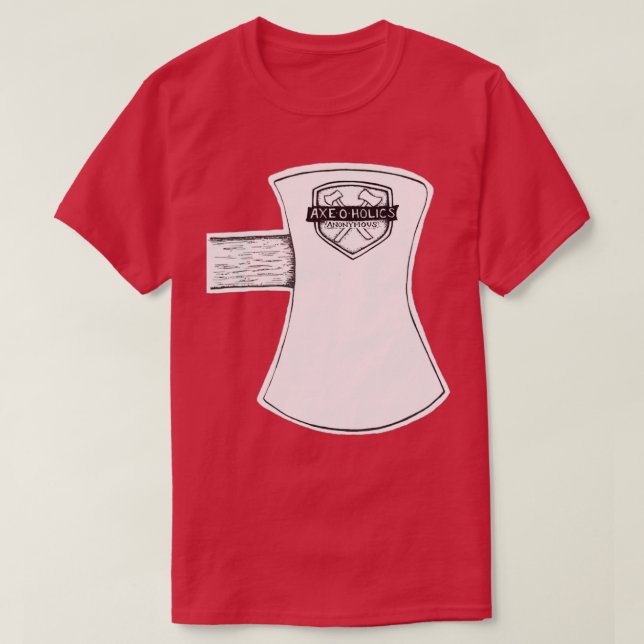AxeOHolics Anonymous Shield Stamp Ax Head T-Shirt (Design Front)