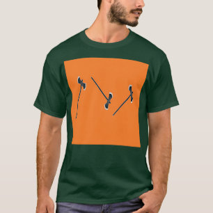 Axes pattern on orange T-Shirt