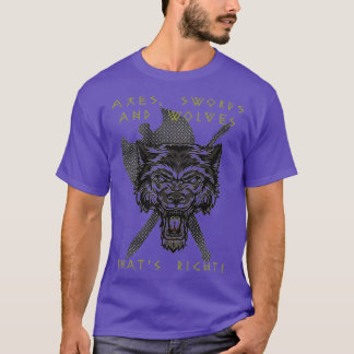 Axes Swords and Wolves T-Shirt