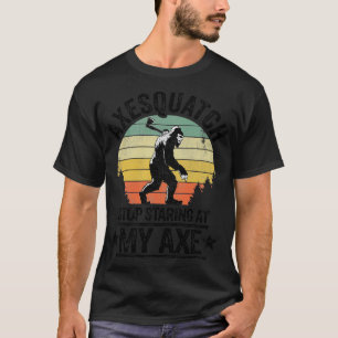 Axesquatch Funny Bigfoot Axe Throwing Gift Vintage T-Shirt