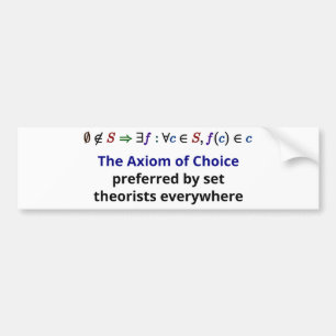Axiom of Choice Bumper Sticker