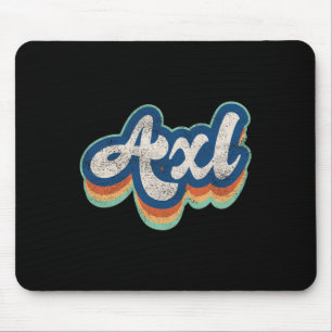 Axl First Name Boy Vintage Style 70s 80s Personali Mouse Pad
