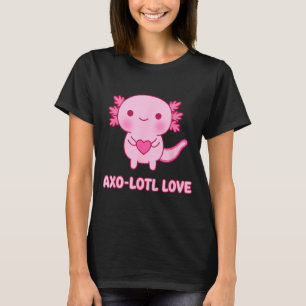 Axo-lotl Love Kawaii Axolotl Heart Valentine Cute T-Shirt