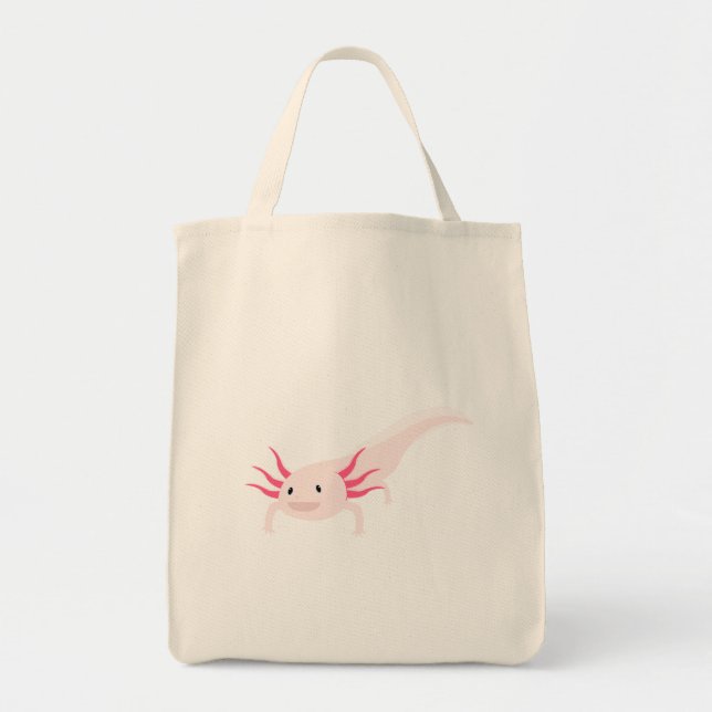 Axoloti vector cartoon tote bag (Front)