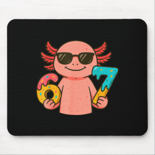 Axolotl 67 Meme Six Seven Funny Ice Cream Drip  Mouse Pad