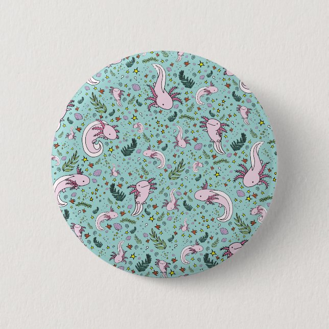 Axolotl 6 Cm Round Badge (Front)