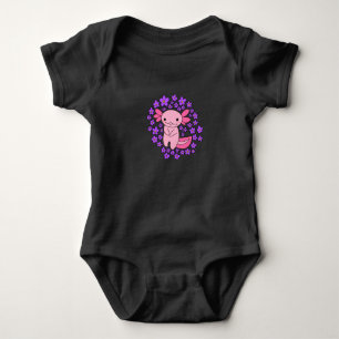 Axolotl and Flowers Baby Top