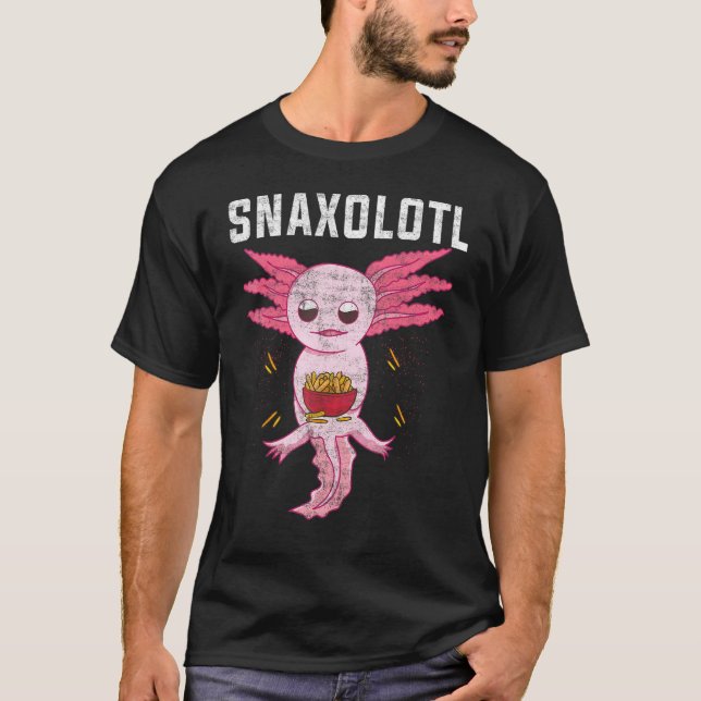 Axolotl And French Fry Food  Costume T-Shirt (Front)
