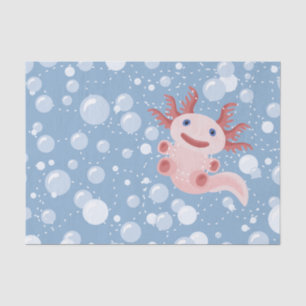 Axolotl and the Bubbles Bold Vector Design Tissue Paper