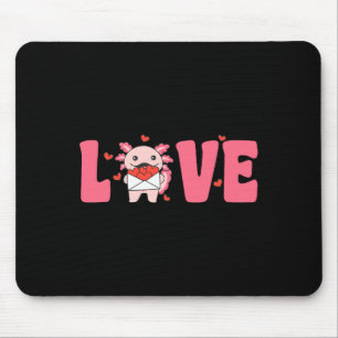 Axolotl Animals With Hearts Love Premium Tri-blend Mouse Pad