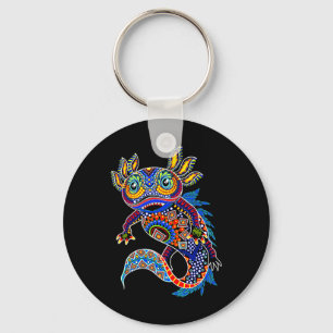 Axolotl Art Aztec Mexican Salamander Mexico Cinco Key Ring