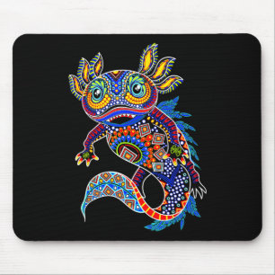 Axolotl Art Aztec Mexican Salamander Mexico Cinco Mouse Pad