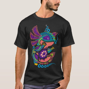 Axolotl Art Aztec Mexican Salamander Mexico Cinco T-Shirt