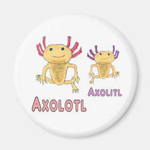 Axolotl Axolitl Pun Magnet