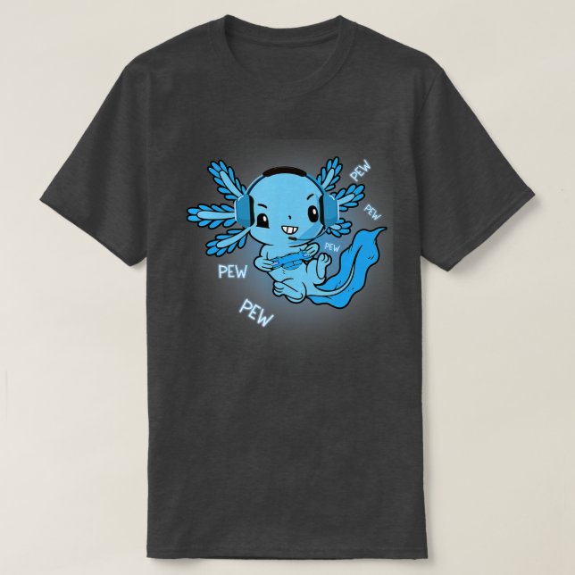 Axolotl  Axolotl Fish Playing Video Games Lizard G T-Shirt (Design Front)