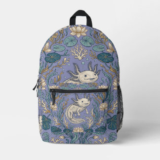 Axolotl Backpack – Smiling Underwater Garden
