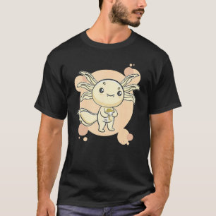 Axolotl Banana Milk Ambystoma Mexicanum Walking Fi T-Shirt