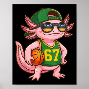 Axolotl Basketball 67 Gen Alpha Slang Srts Men Boy Poster