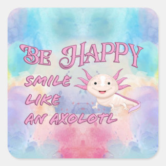 Axolotl - Be Happy and Smile stickers