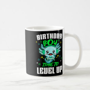 Axolotl Birthday Boy Time To Level Up Gamer Birthd Coffee Mug