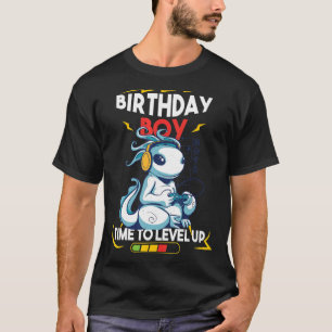 Axolotl Birthday Boy Time to Level Up Video Game B T-Shirt