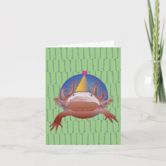 Axolotl Birthday Card