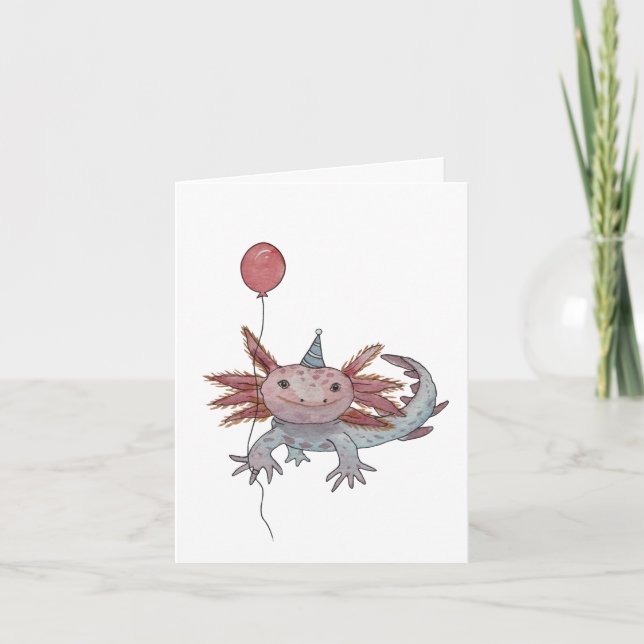 axolotl birthday card (Front)