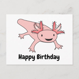 Axolotl Birthday Funny Cute Postcard