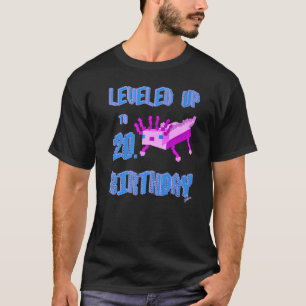 Axolotl Birthday Levelled Up To 20 Birthday T-Shirt