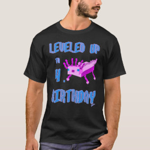 Axolotl Birthday Levelled Up To 4 Birthday T-Shirt
