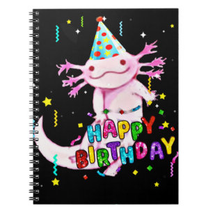 Axolotl birthday notebook