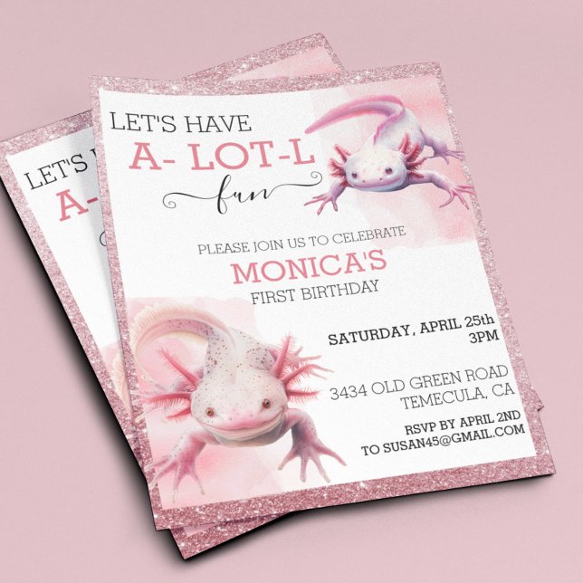 Axolotl Birthday Pink Glitter look  (Creator Uploaded)