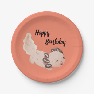 Axolotl Birthday Plates