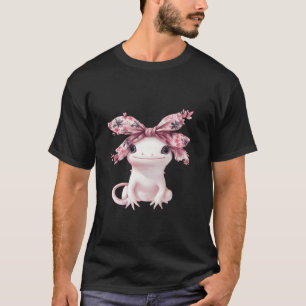 Axolotl Boho Wildflower Coquette Bow Mum Mothers D T-Shirt