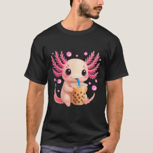 Axolotl Bubble Bo Tea Anime Cute Kawaii Teen Girls T-Shirt