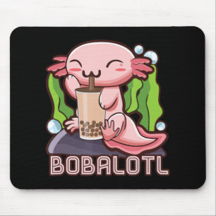 Axolotl Bubble Tea Girls Teens Women Kawaii Anime Mouse Pad