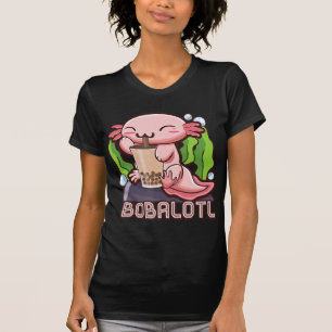 Axolotl Bubble Tea Girls Teens Women Kawaii Anime  T-Shirt