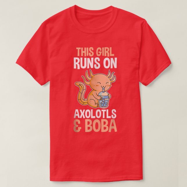 Axolotl Bubble Tea T-Shirt (Design Front)