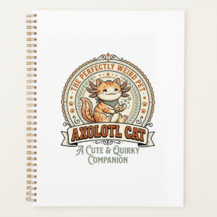 Axolotl Cat Axolotl Cute Weird Pet Cat Vintage Vec Planner